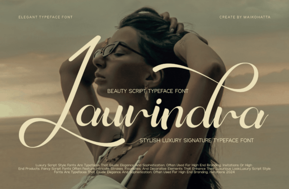 Laurindra: The Luxury Script Font for Makers