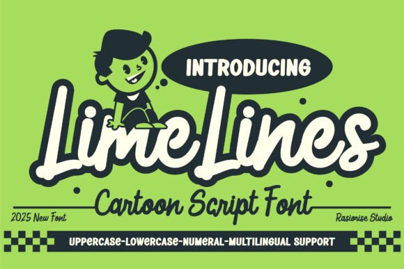 Lime Lines Font for Playful Branding