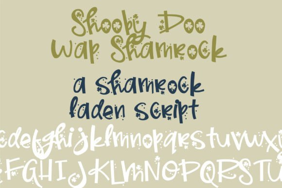 Shooby Doo Wap Shamrock Typeface for Editorial Design