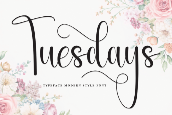 Tuesdays Font: Elegant Script for Modern Campaigns